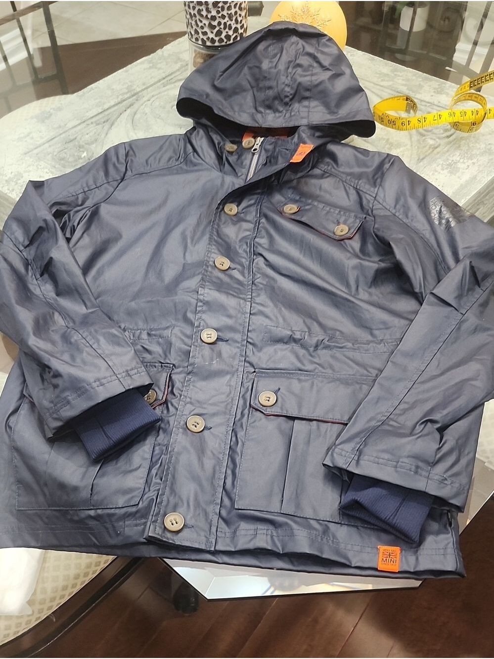 Genuine Mini Cooper Mens Navy Light Jacket Small Like New